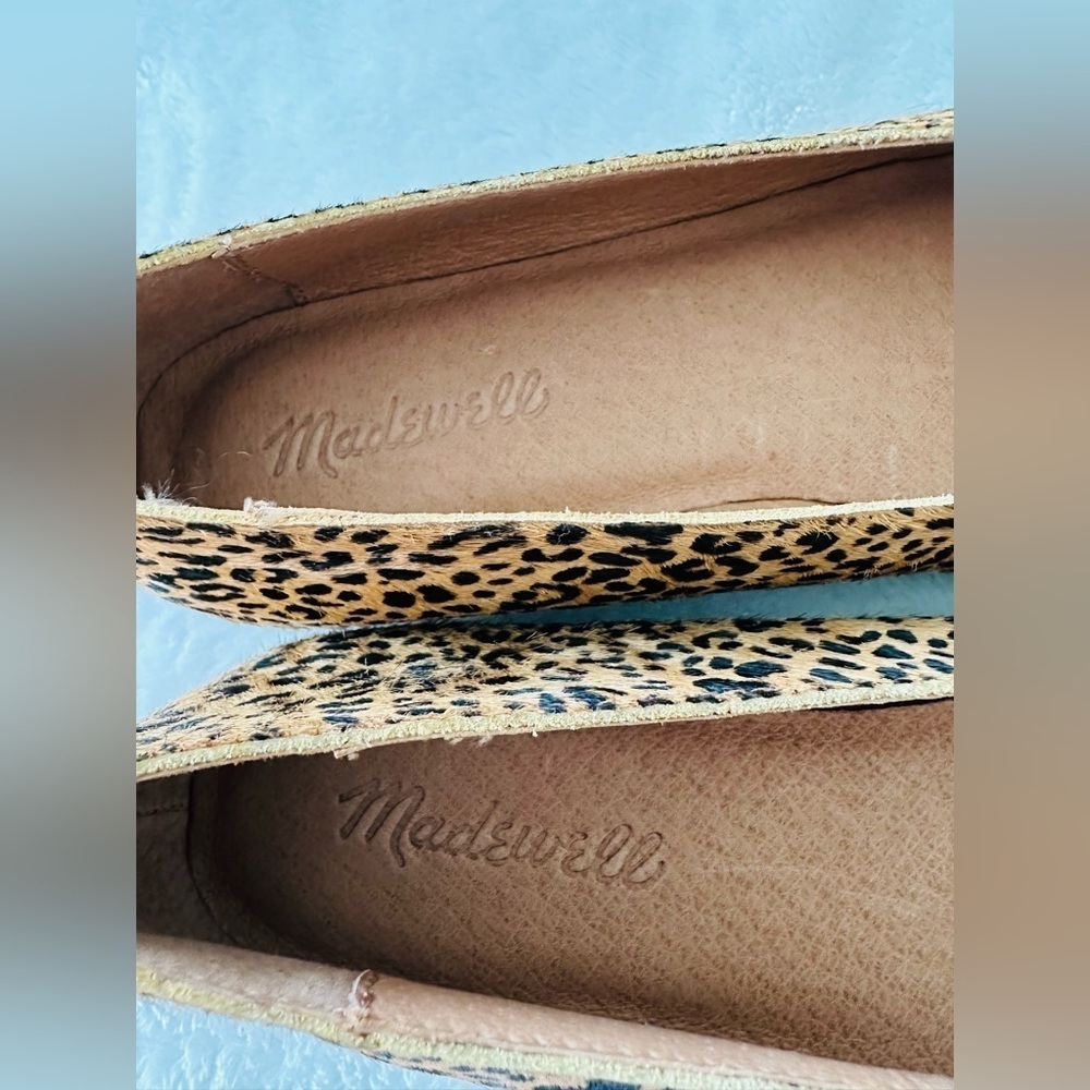 Madewell The Cory Flat in Leopard Calf Hair Size 7.5 - Picture 7 of 11